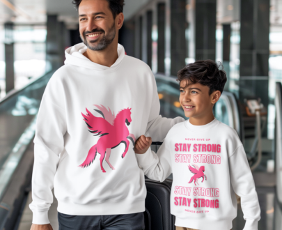 Matching Family Wearl Hoodies Attract Abundance and Positivity for Father and Child