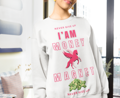 Wearl Money Magnet Pegasus Sweatshirt Embrace Abundance and Positivity