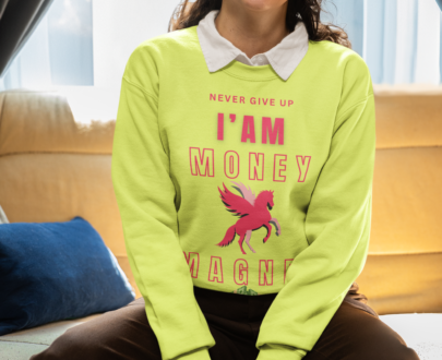 Wearl Money Magnet Pegasus Sweatshirt Radiate Wealth Positivity and Abundance