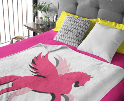 Wearl Money Magnet Pegasus Fleece Blanket Cozy Symbolic Blanket for Abundance and Positivity