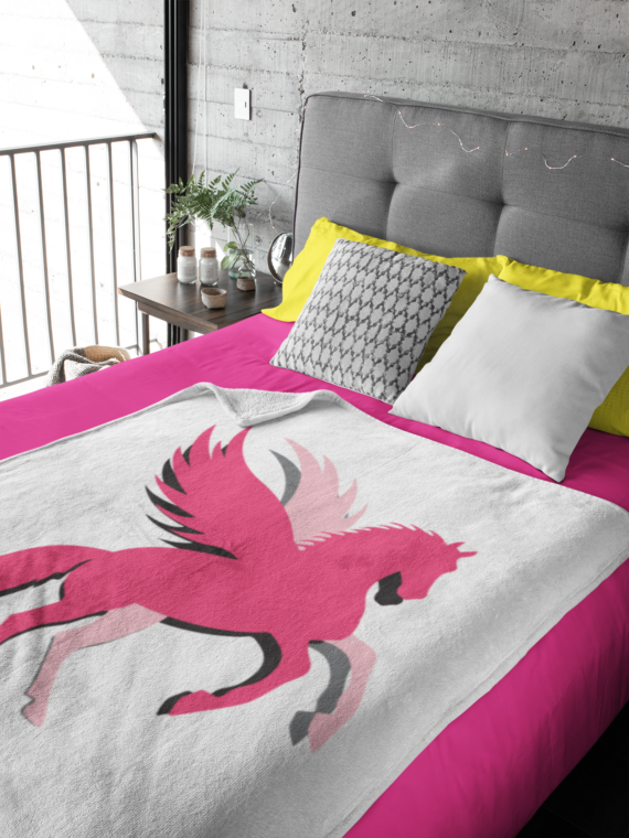 Wearl Money Magnet Pegasus Fleece Blanket Cozy Symbolic Blanket for Abundance and Positivity