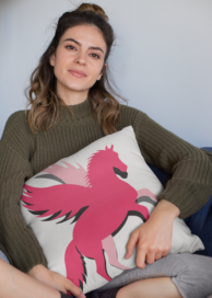 Money Magnet Pegasus Pillow Abundance and Positivity Accent Cushion