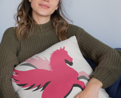 Money Magnet Pegasus Pillow Abundance and Positivity Accent Cushion